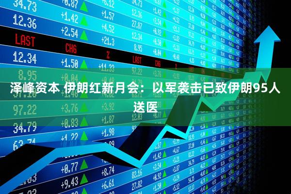 泽峰资本 伊朗红新月会：以军袭击已致伊朗95人送医